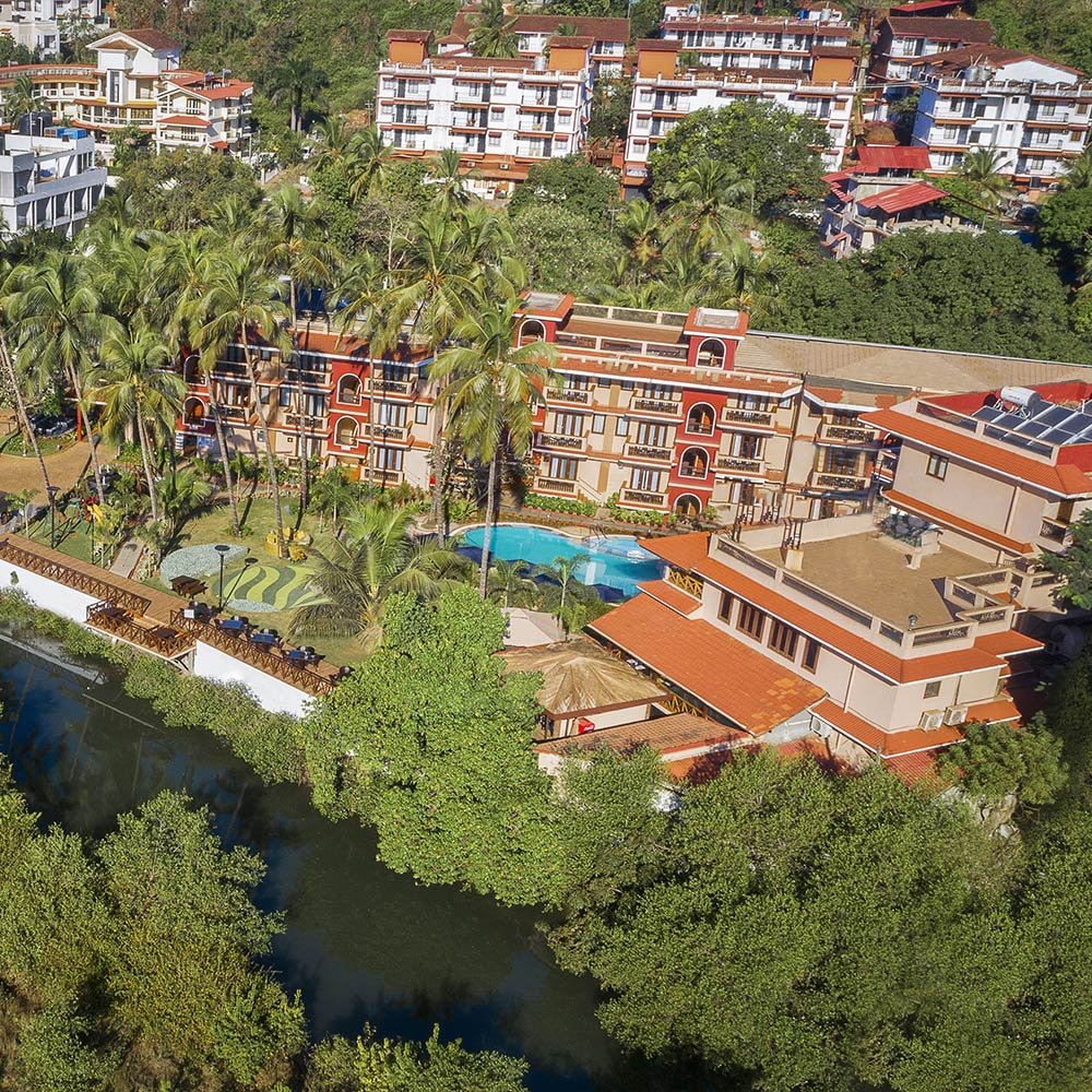 Resort Facade Drone View