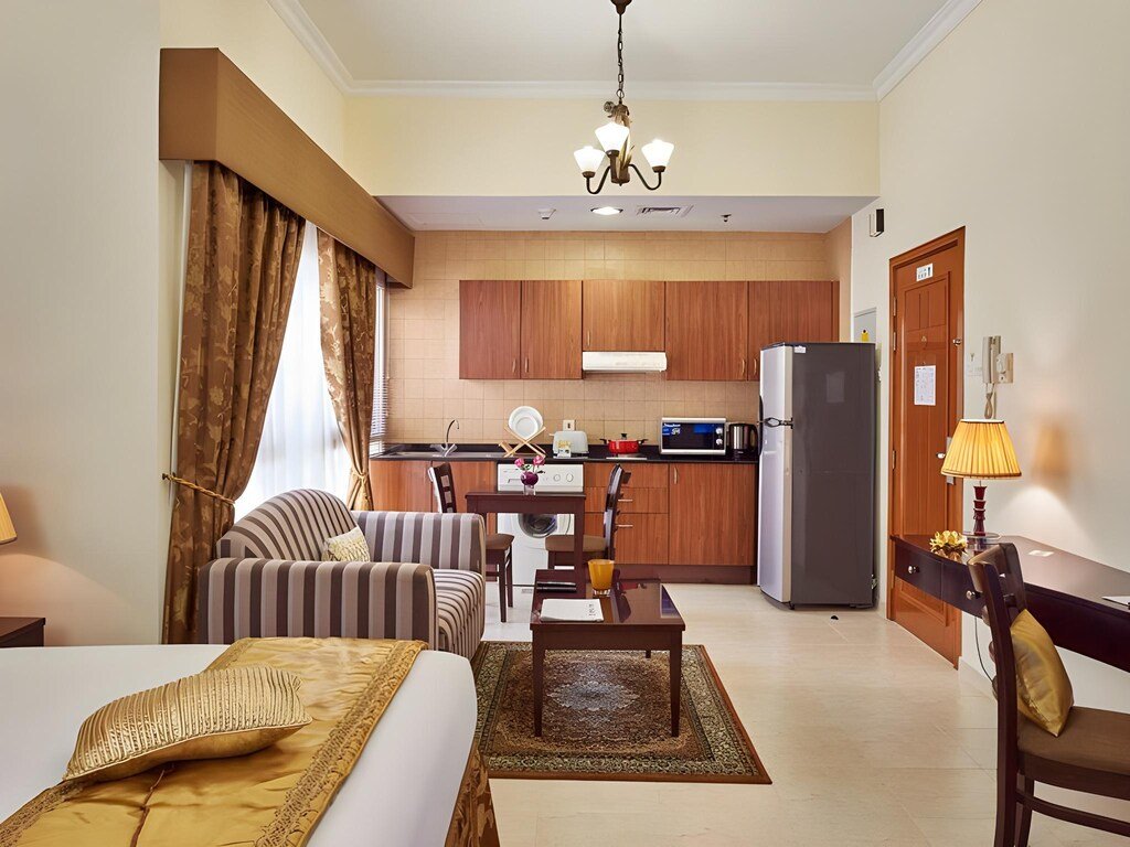 Fully Equipped Kitchen Setup in Hotel Apartment