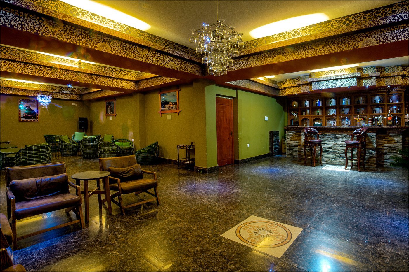 Cosy Bhutanese Lounge & Bar Room