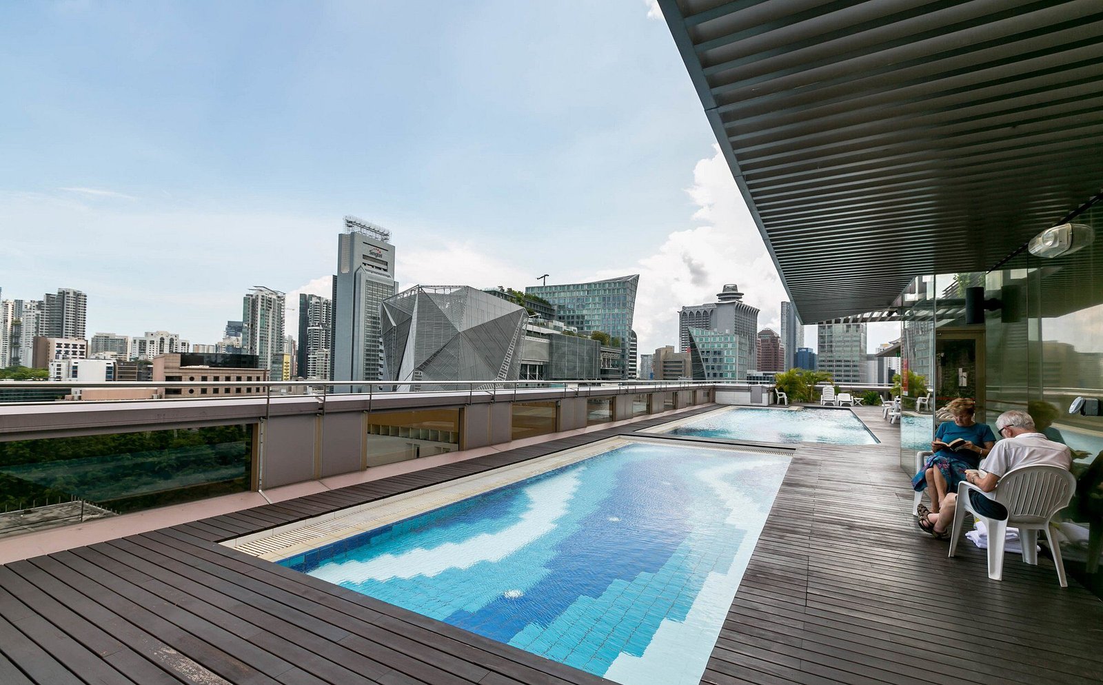 Rooftop Swimming Pool with Downtown Skyline View