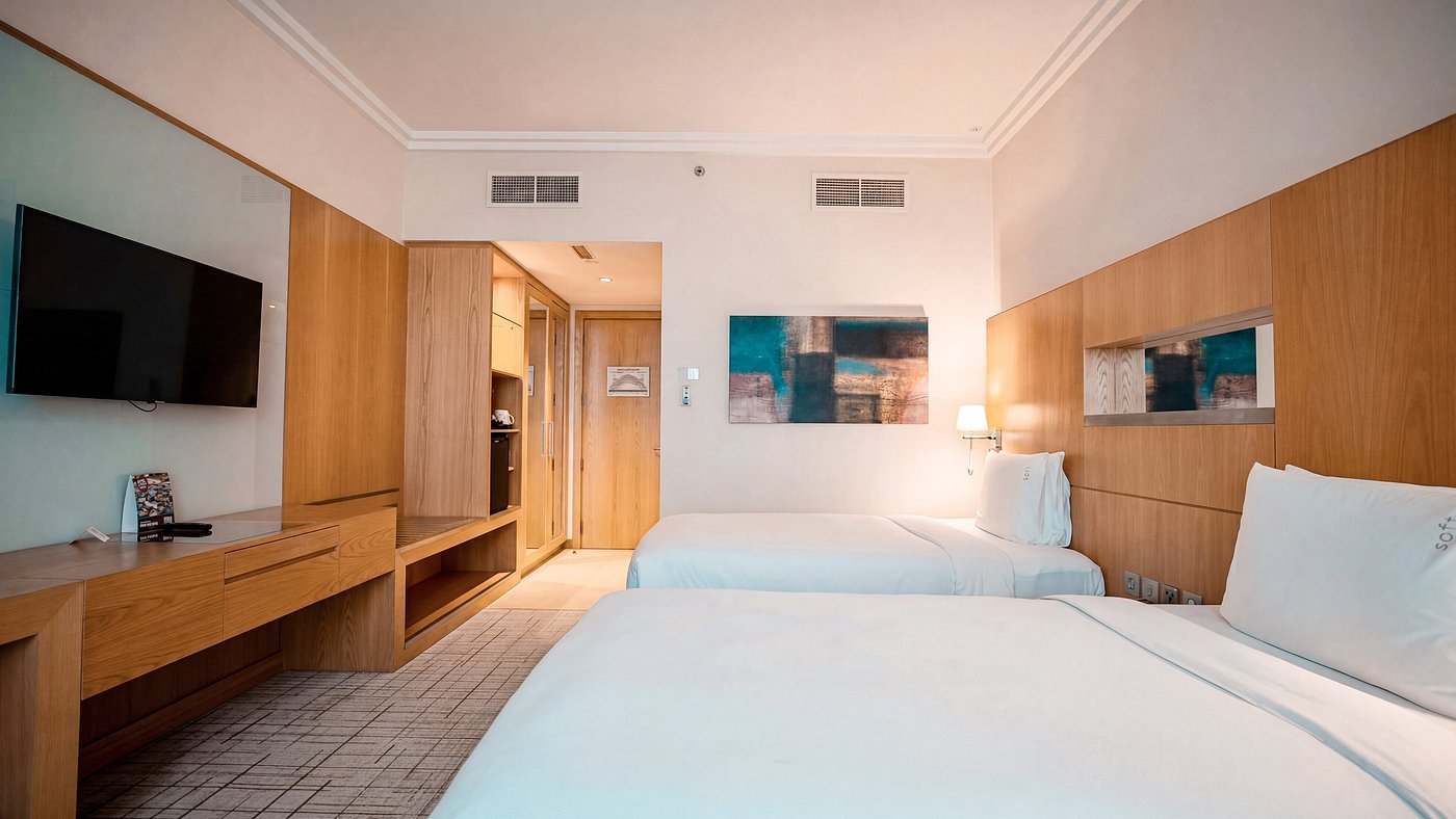 Polished Guest Room with Modern Work Desk