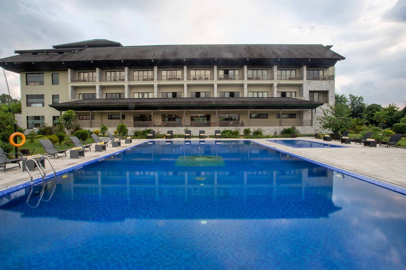 Soaltee Westend Chitwan Infinity Pool and Main Resort Exterior