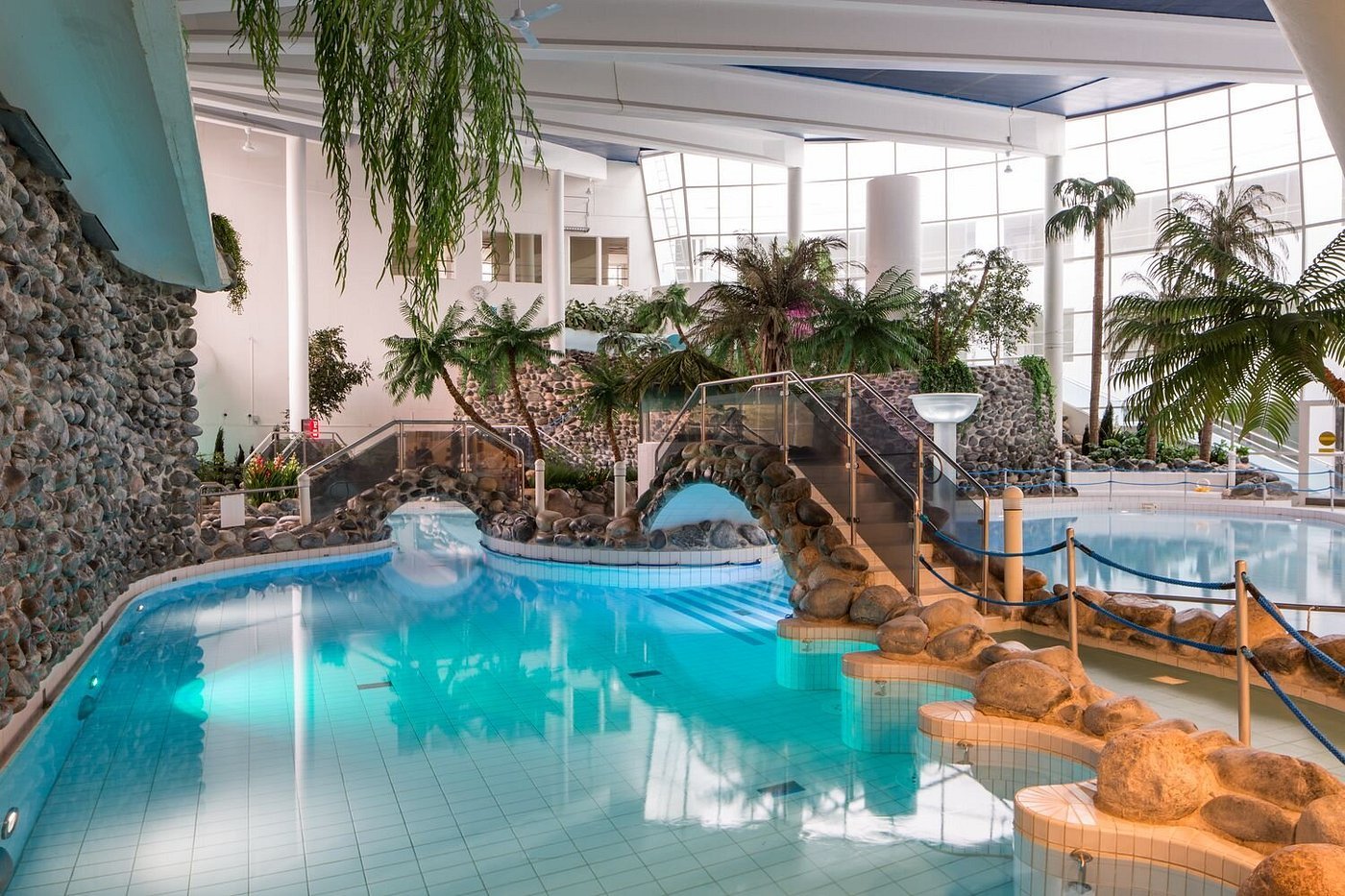 Tropical Spa Pool and Waterslides